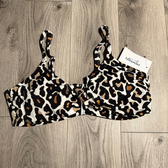 swimsuits for all cheetah print twisted top and swim skirt bottoms size 18/20 - Picture 3 of 4